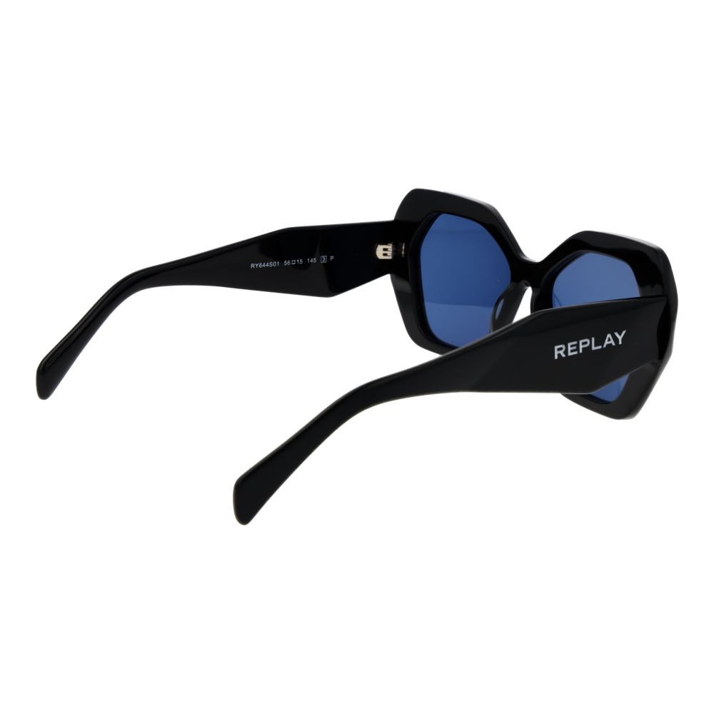 Replay Black Acetate Sunglasses