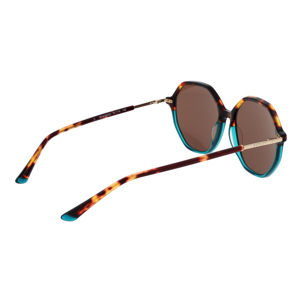 Replay Brown Plastic Sunglasses